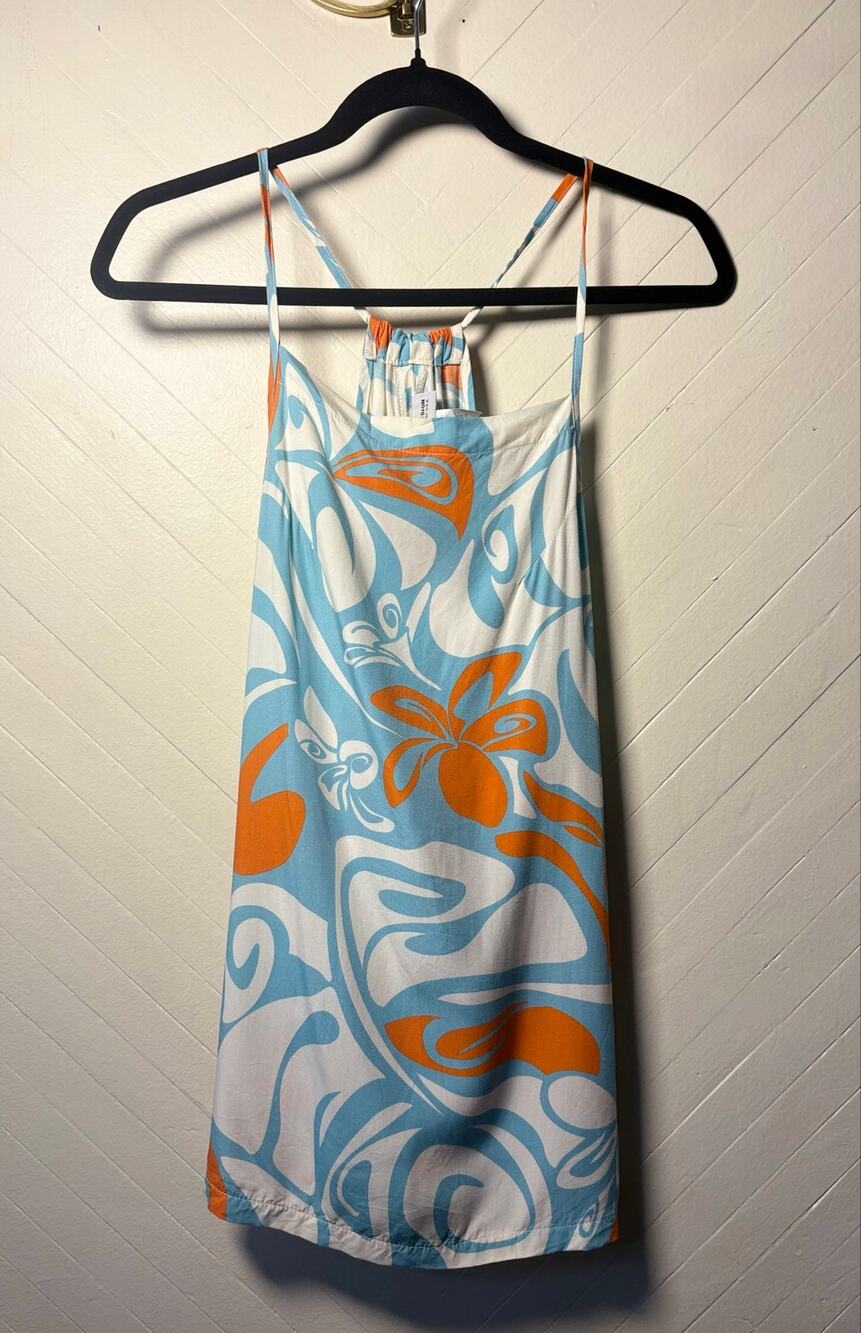 Vintage Local Design Made In Hawaii Funky Retro Racer Back Flowy Top Women's XS